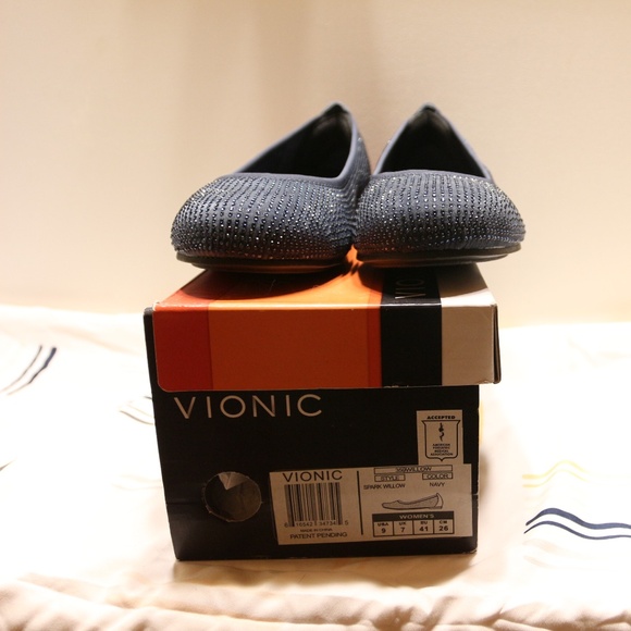 Vionic Spark Willow Navy Flats NIB Size 9 - Picture 9 of 9